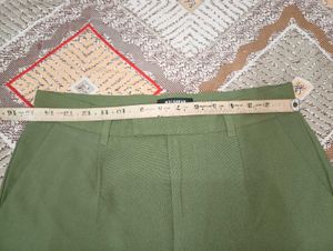 Olive Green Wide Leg Trousers