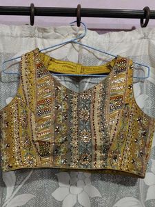 Embellished Yellow Ethnic Blouse