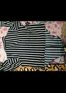 Chic Striped Button-Up Shirt in 34 bust