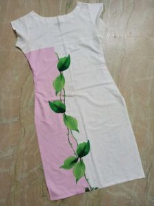 Boat Neck Crepe Kurta With a Digital Print