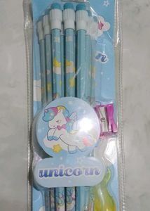 Unicorn Pencils & Sharpener Set