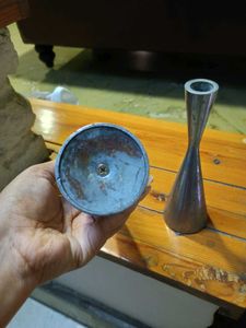 Silver Metal Candle Holders