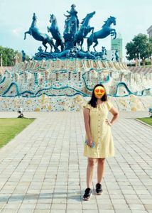 Yellow Button-Down Dress