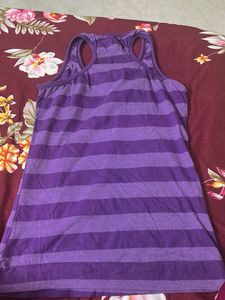 Purple Striped Tank Top