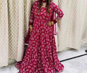 Elegant Floral Anarkali Suit