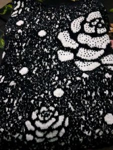 Sparkly Floral Knit Sweater
