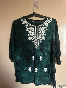 Short Green Kurti (Size L-XL)