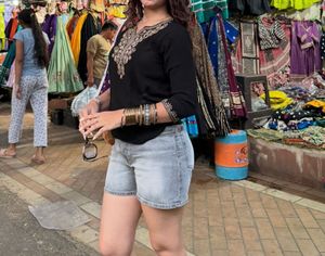 Embroidered Black Kurti