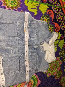 Denim Vest with Sherpa Lining