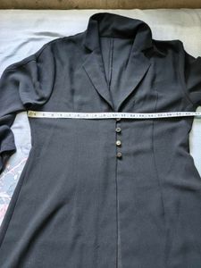 🎉Chic Georgette Black Blazer Dress