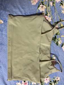 Sage Green padded Crop Tank Top