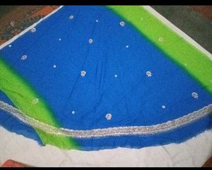 Blue and Green Ombre Dupatta