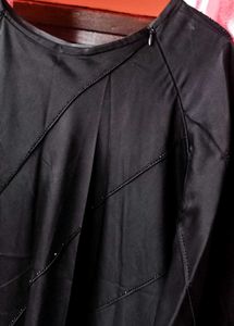 Elegant Black Abaya with Embellishments