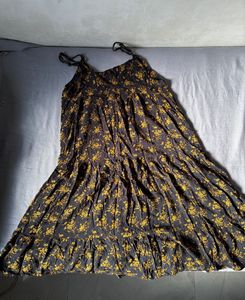 Black Floral Mini Dress
