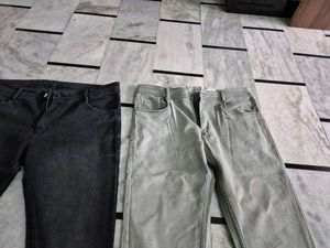 Men's Jeans - Grey & Black