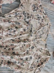 Boho Floral Print Peasant Blouse