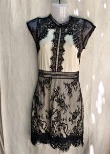 Elegant Black Lace Mini Dress