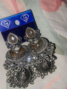 Stylish Oxidized Jhumka Earrings