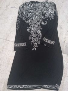 Black &amp; White Print Dress