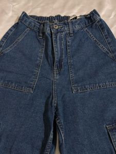 Zudio Blue Denim Cargo Jeans