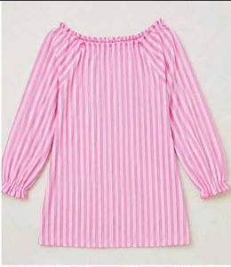Pink Striped Embroidered Kurta