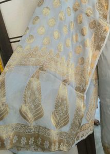 Premium silk kurti set with banarasi Dupatta