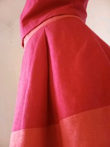 Chic Pink Striped Fit &amp; Flare Dress