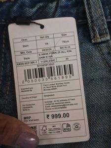 Denim Skirt with Star Embellishments