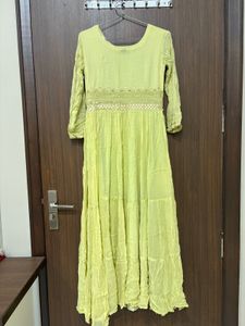 Beautiful Lime Green Ethnic Gown