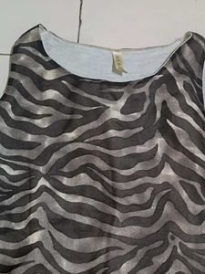 Zebra Print Sleeveless Top