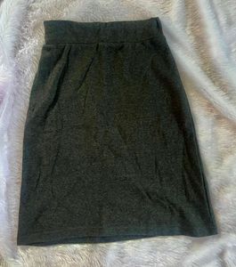 Gray Knit Skirt