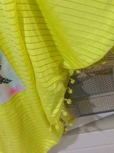 Yellow Cold Shoulder Paris Top