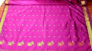 Elegant Purple &amp; Gold Saree