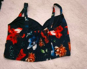 Floral Print Crop Top