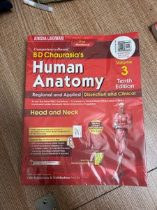 BD Chaurasia's Human Anatomy Vol 3 with workbook