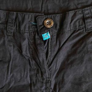 Black Cotton Shorts