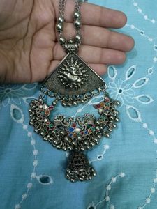 Ethnic Silver Necklace
