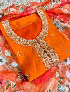 Vibrant Orange Kurta with Dupatta