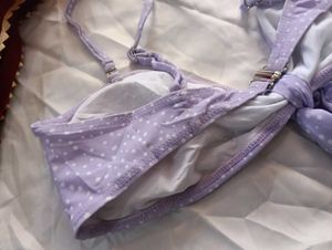 🎀BUY '1' GET '1' FREE Lilac Polka Dot Bikini Top