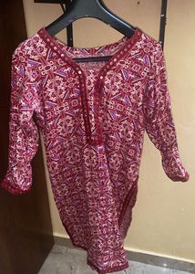 Bohemian Print Palazzo Pant and long kurti