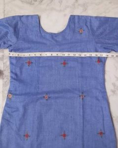 Light Blue Embroidered Kurta salwar set