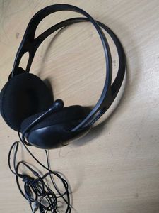 Black Wired Headphones mic philips