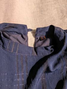 Elegant Navy Blue Blouse