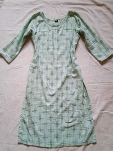 Light Green Checkered Kurta