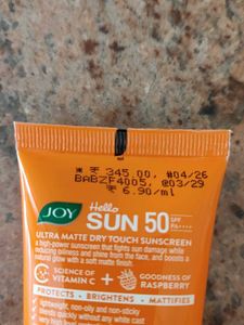 Joy Hello Sun Brightening Sunscreen SPF 50
