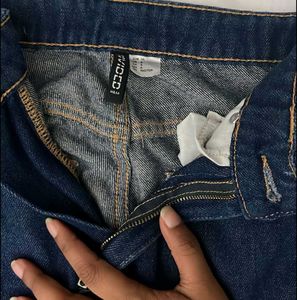 Classic Blue Wide Leg Denim Jeans