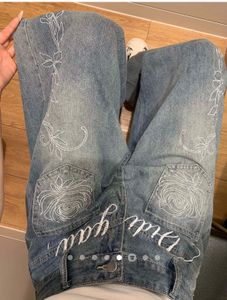Savana Embroidered Wide Leg Jeans
