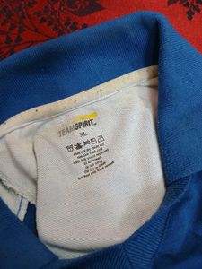 Men's Blue &amp; White Polo T-Shirt