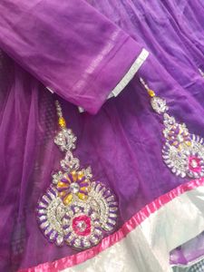 Designer Purple frock suite