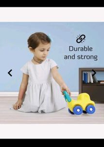 Yellow Pull-Along Toy Car